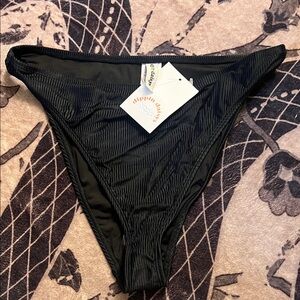 Dippin' Daisy's Black Ribbed Bikini Bottom